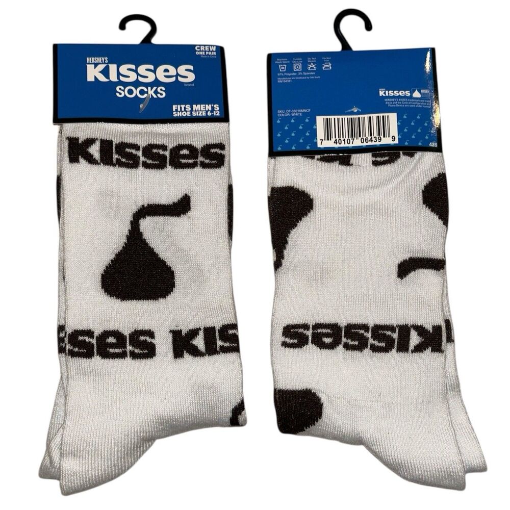 1x Hershey’s Kisses Novelty Crew Socks Adult Set Size 6-12